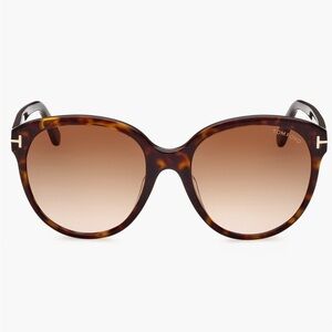 TOM FORD 58mm Round Sunglasses | 
Color: Dark Havana / Gradient Brown